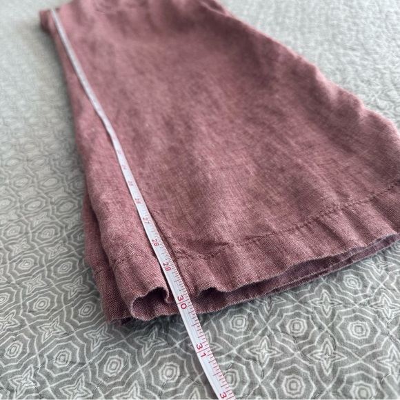 Athleta Cabo 100% Linen Wide Leg Pants Tawny Rose Pink Size 2 - Picture 11 of 14